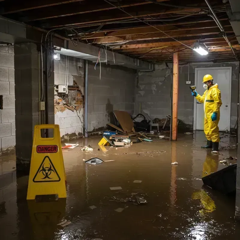 Flooded Basement Electrical Hazard in Fairmont, IL Property